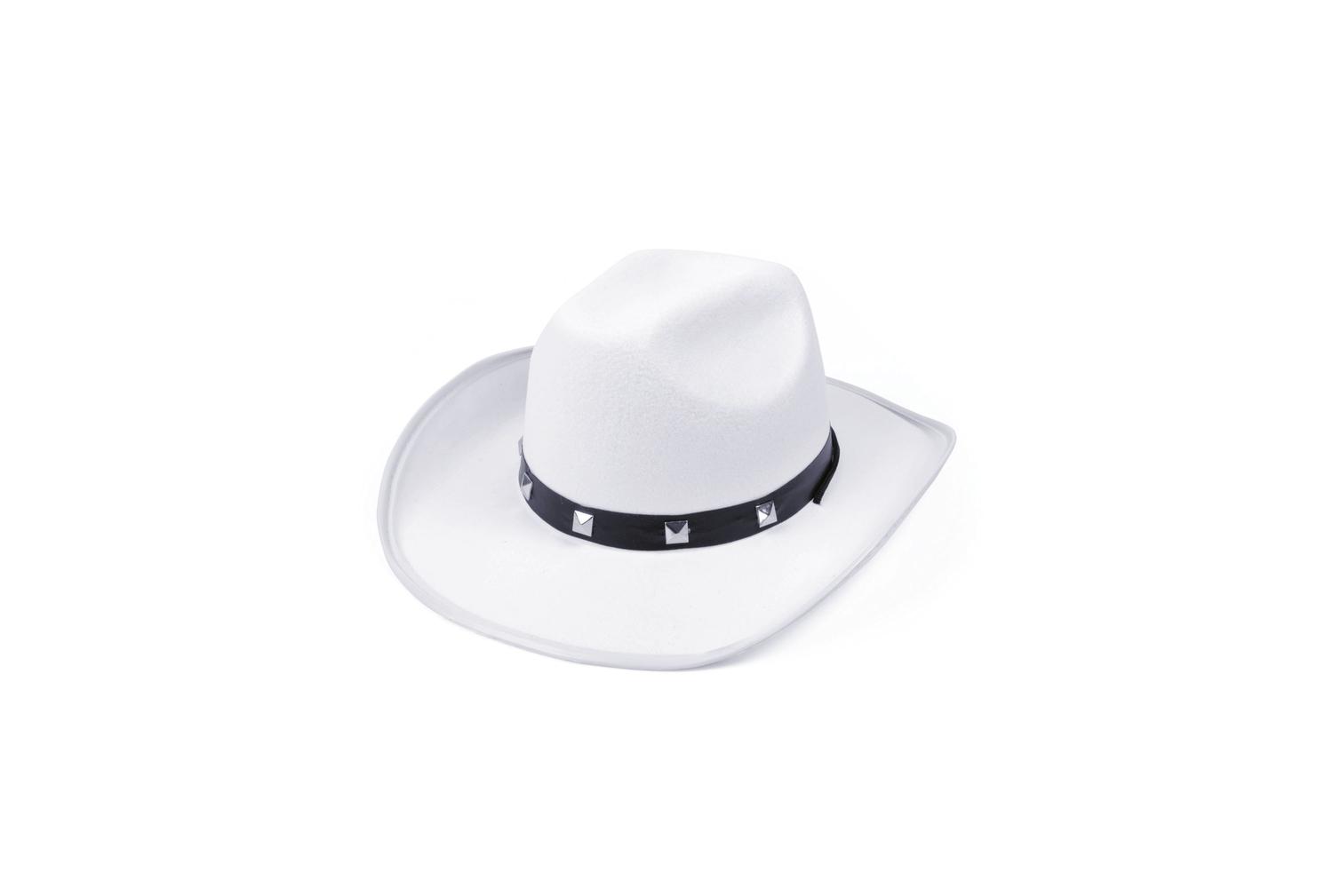 Rubies | Rb-bh367c | White Felt Cowboy Studded Hat