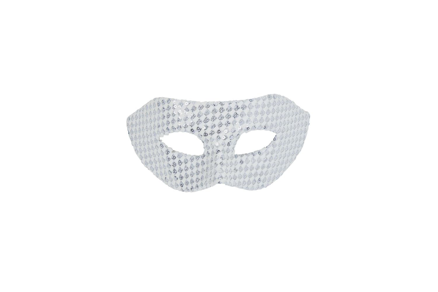Rubies | Rb-em124 | White Sequin Eyemask
