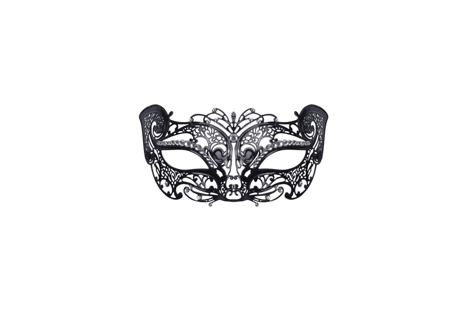 Rubies | Rb-em136 | Filigree Cat Mask W/stone (metal)
