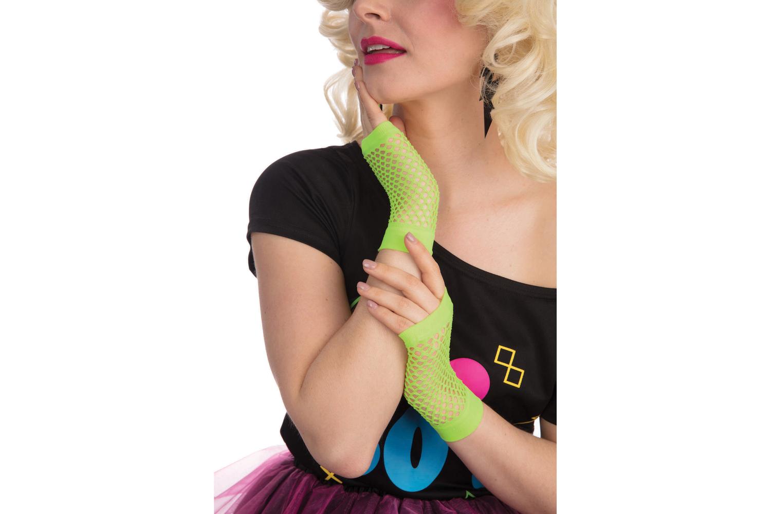 Rubies | Rb-ba572 | Fishnet Gloves. Short. Neon Green