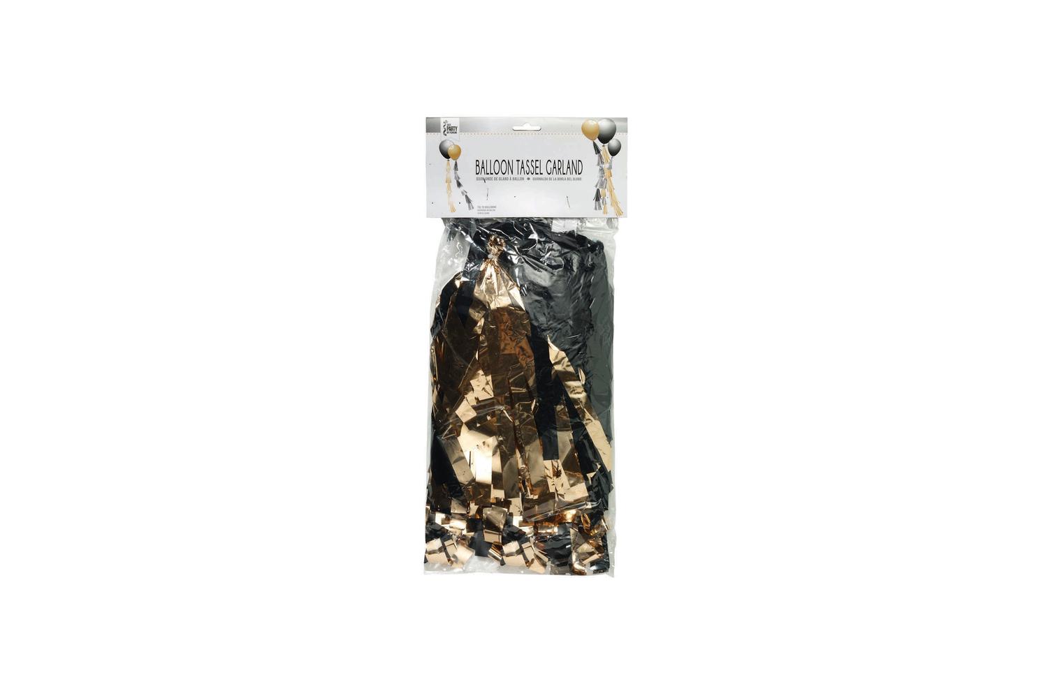 Rubies | Rb-sk97088 | Balloon Tassels Large Rose Gold &amp; Black Met