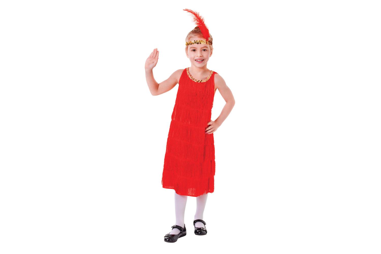 Rubies | Rb-cc424 | Flapper Dress Red 122-134cm Girls Childrens Costume