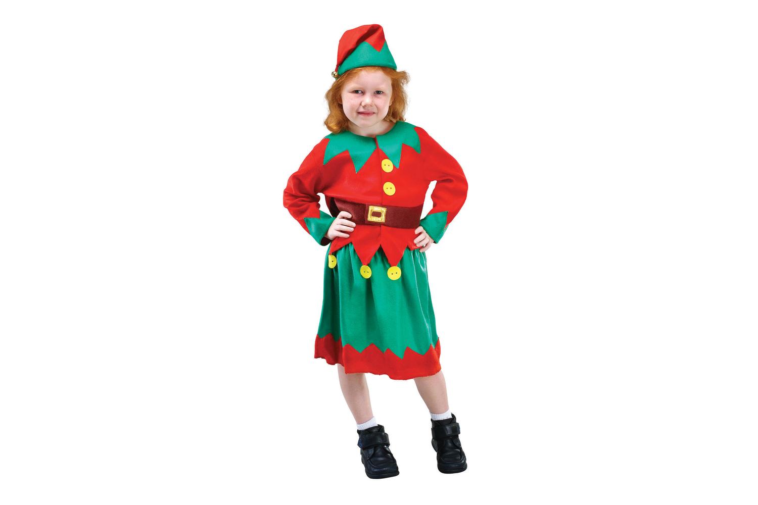 Rubies | Rb-cc612 | Santa's Helper 110-122cm Girls Childrens Costume