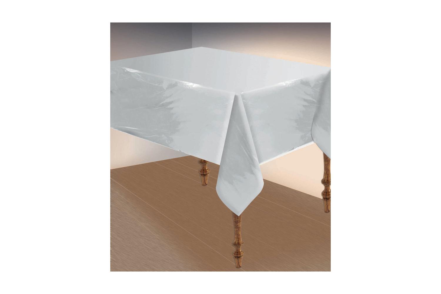 Rubies | Rb-sk98902ms | Silver Metallic Table Cover  135 X 270 Cm