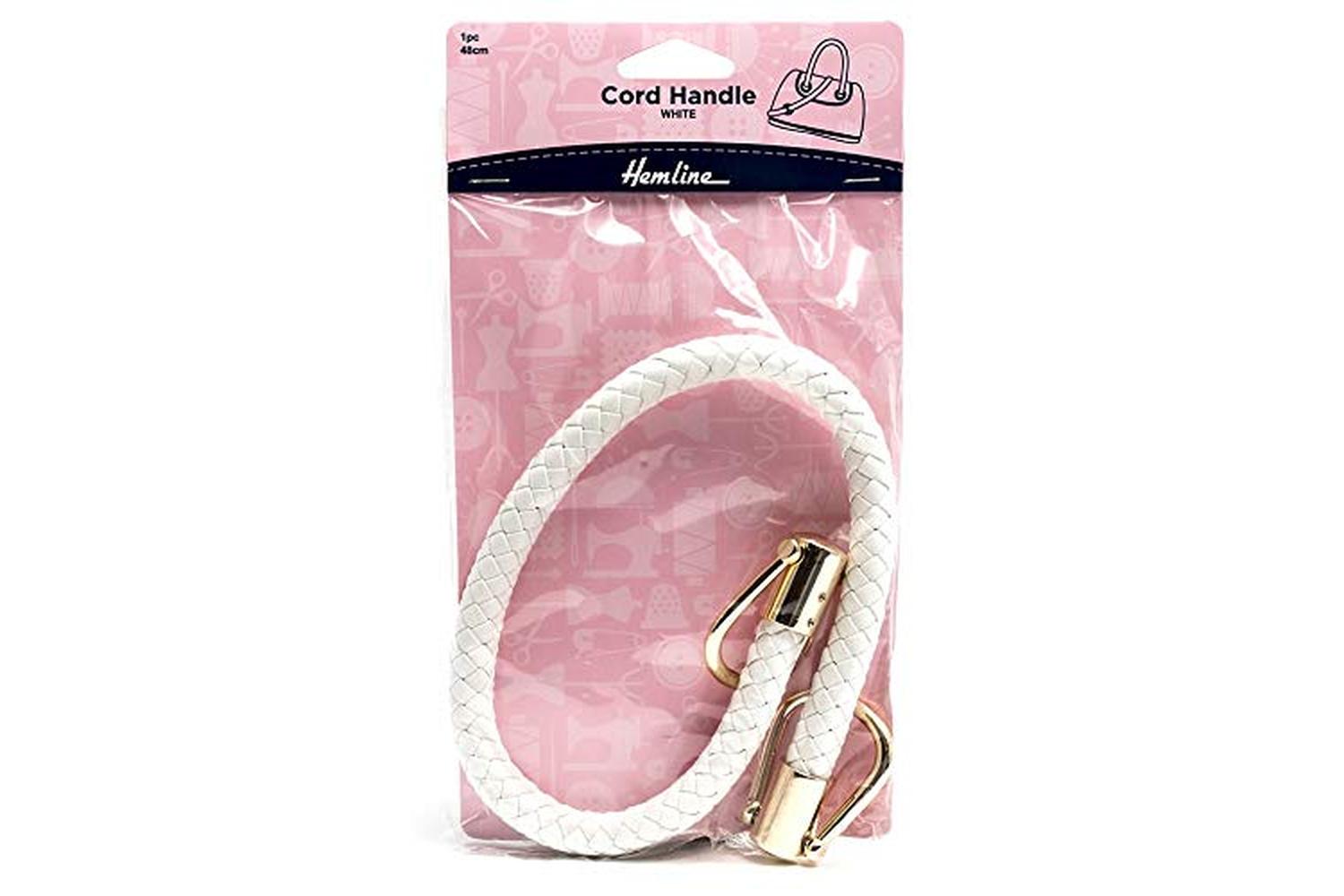 Hemline Gro-h4510.wh - Hl Pcord Handle 48cm - Bag Handle Cor