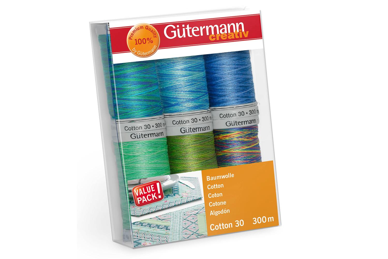 Gutermann Gro-734022\3 - Tset Cotton 30 Pk6 - Thread Set Cot