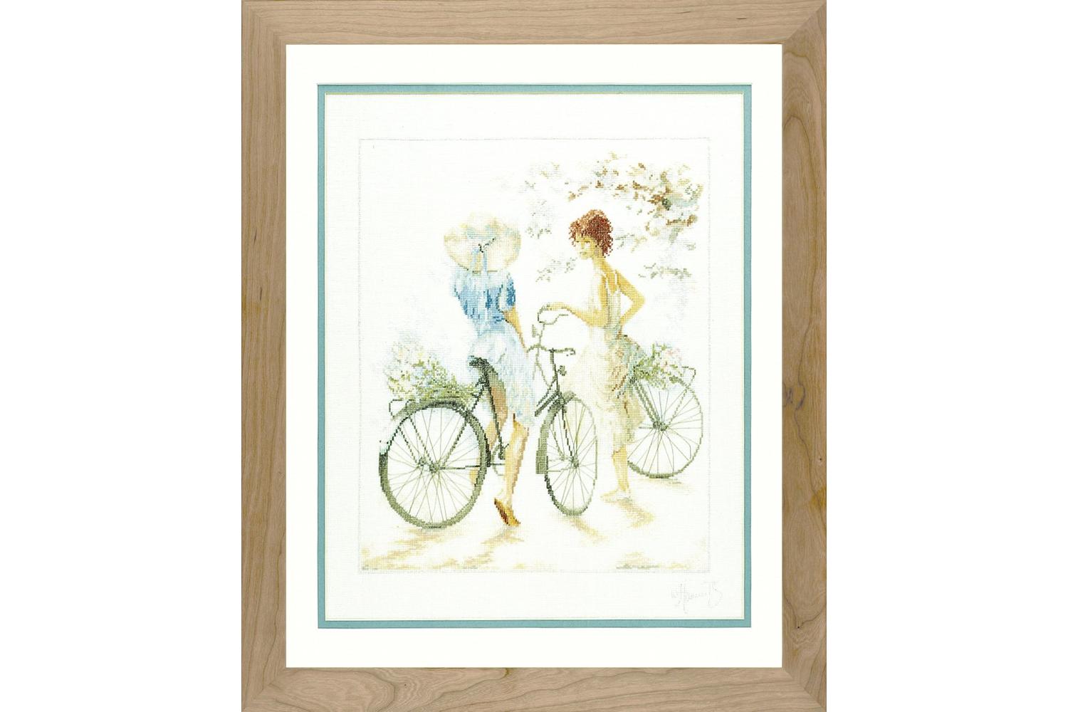Lanarte Gro-pn-0007949 - Girls On Bicycle - Counted Cross St