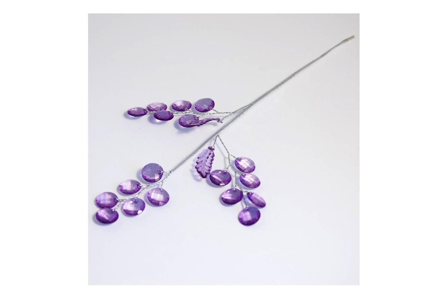 Occasions Gro-b1992vi\sl - Pick Crystal With Leaf 3 Stem 12c