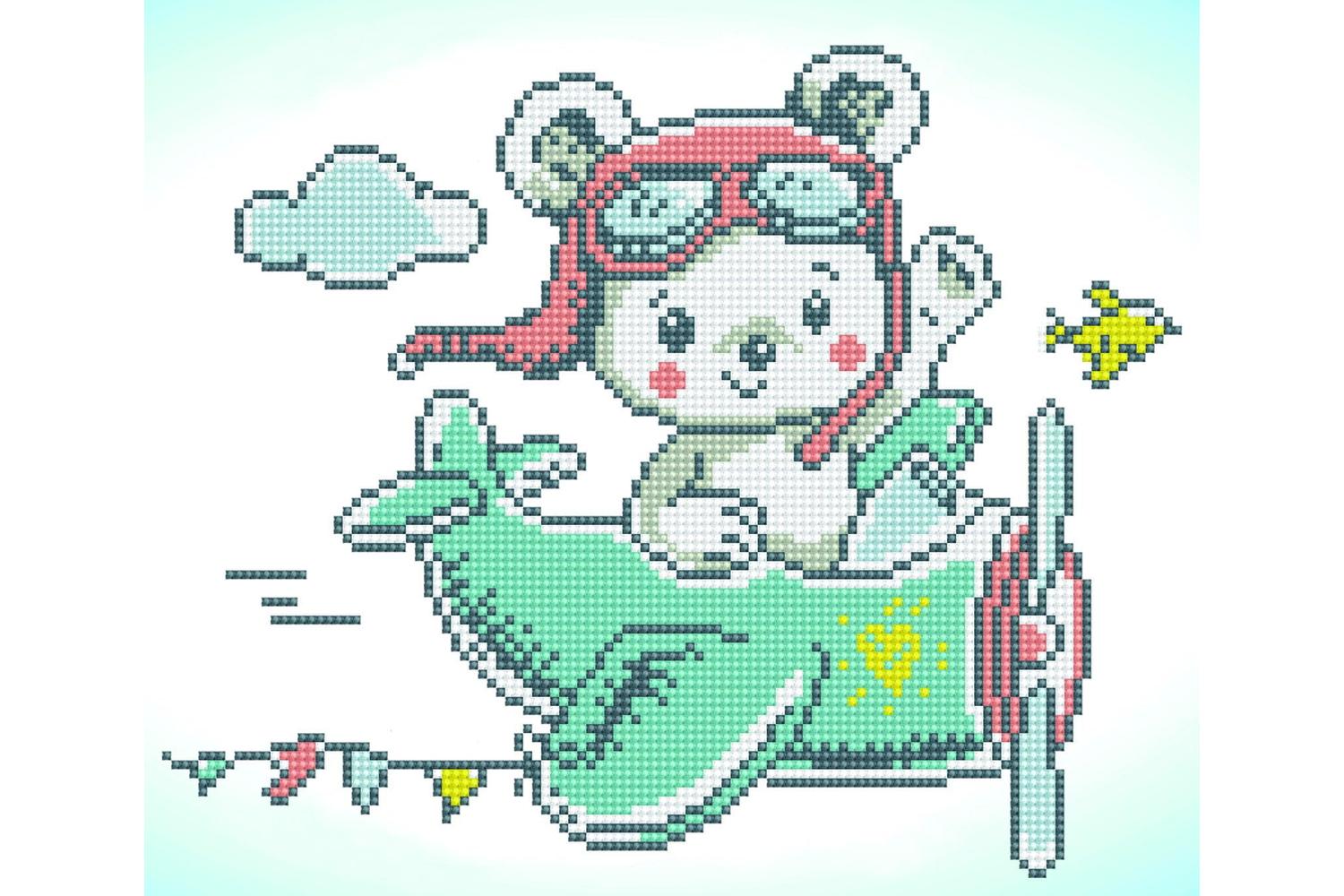 Diamond Dotz Gro-dd5.030 - Aero Bear - Diamond Painting Kit 