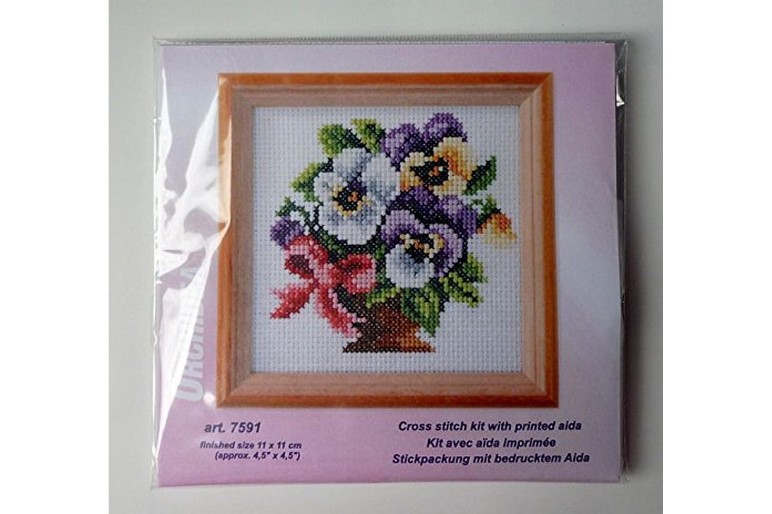 Orchidea Gro-orc.7591 - Pansies - Cross Stitch Kit Pansies -