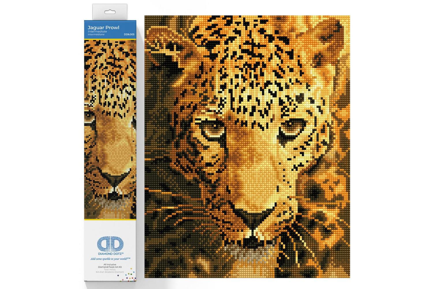 Diamond Dotz Gro-dd6.005 - Jaguar Prowl - Diamond Painting K