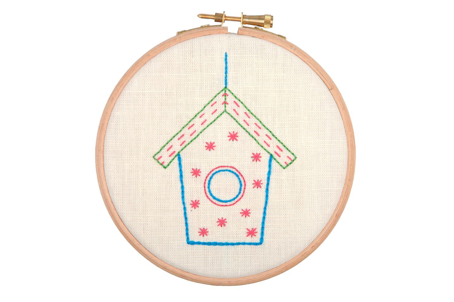 Anchor Gro-ahp205 - Bird House - Embroidery Kit With Hoop Bi