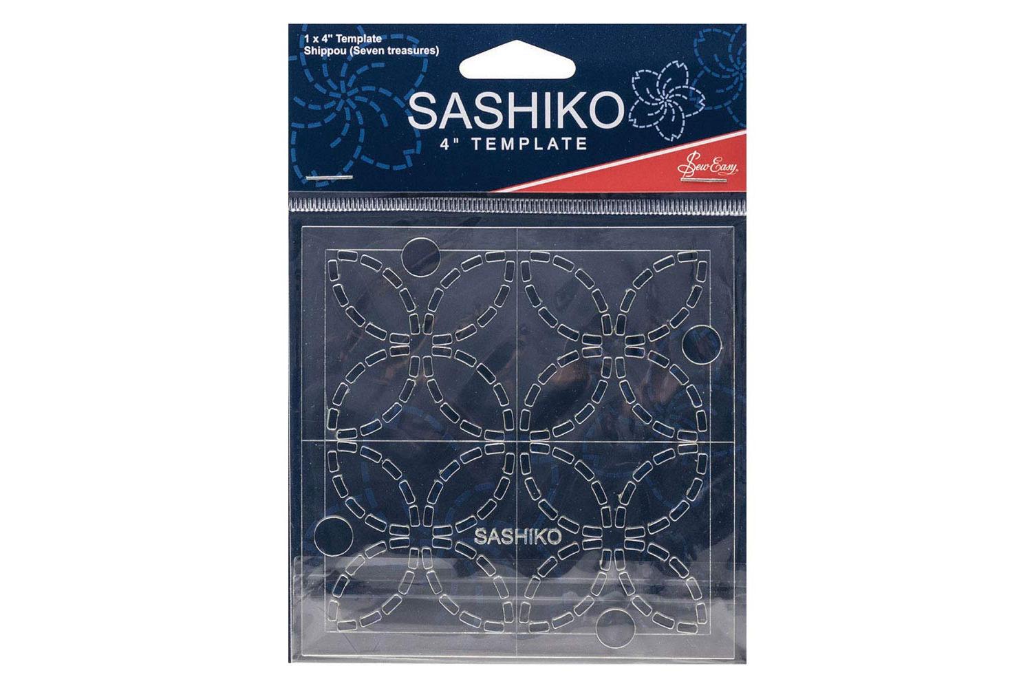 Sew Easy Gro-ers.004 - Sashiko Template 4in Shippou Seven Tr