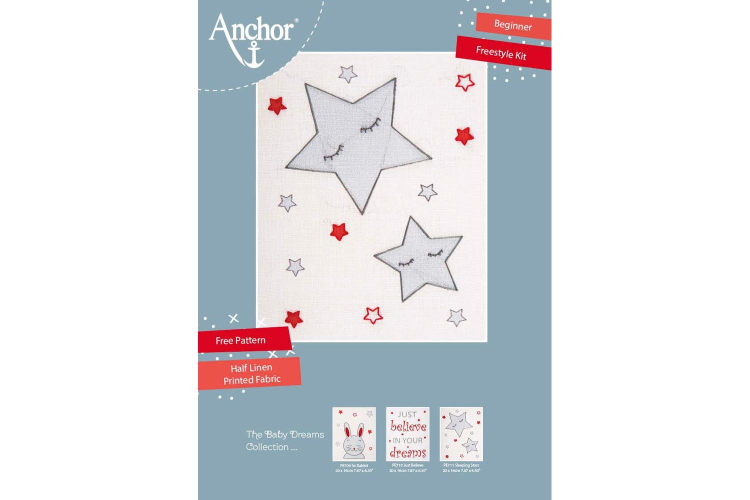 Anchor Gro-pe711 - Stars - Embroidery Kit Baby Sets Stars - 