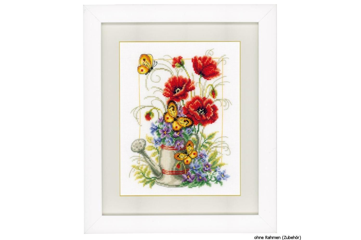 Vervaco Gro-pn-0021583 - Watering Can Flowers - Counted Cros