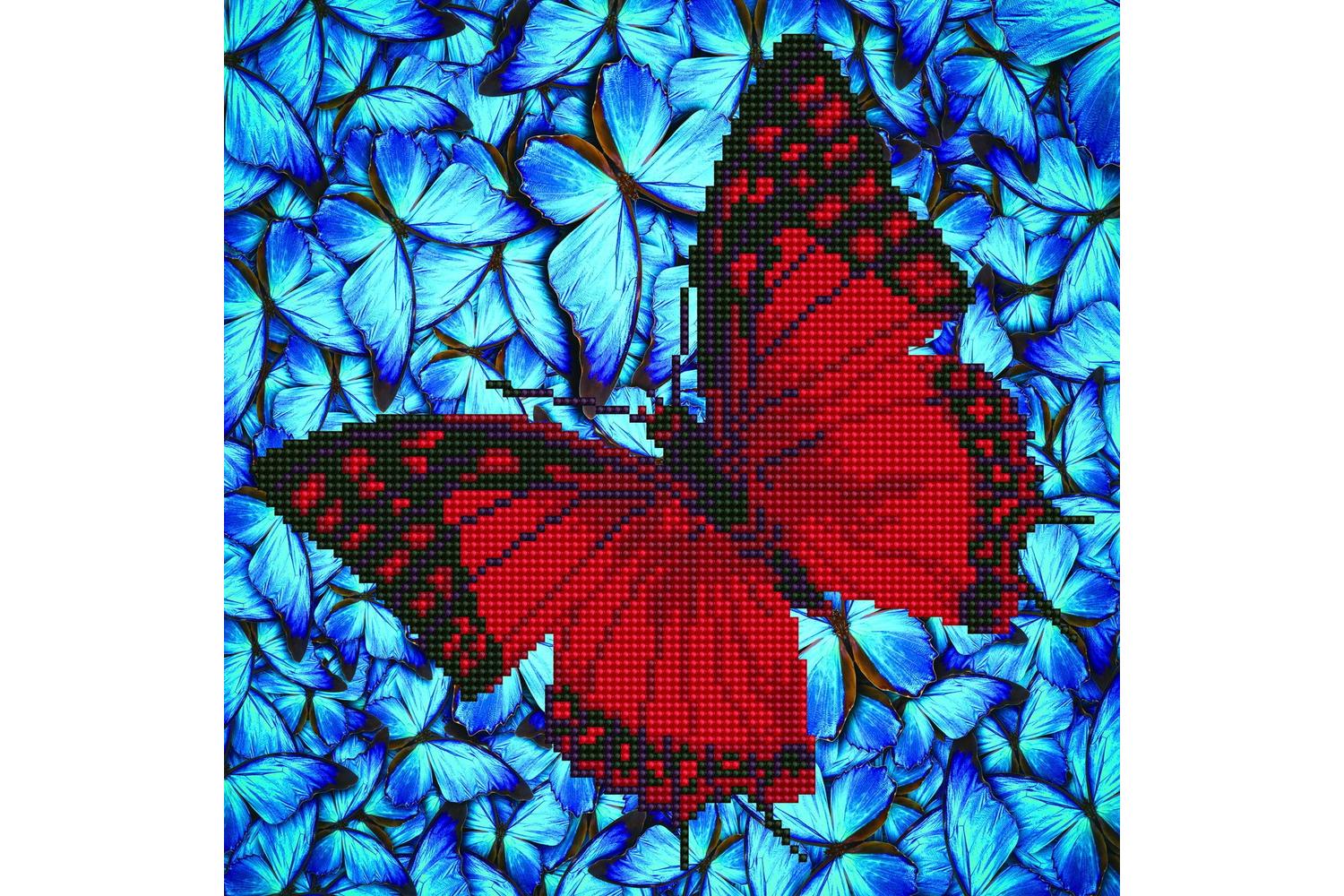 Diamond Dotz Gro-dd5.020 - Flutterby Red - Diamond Painting 