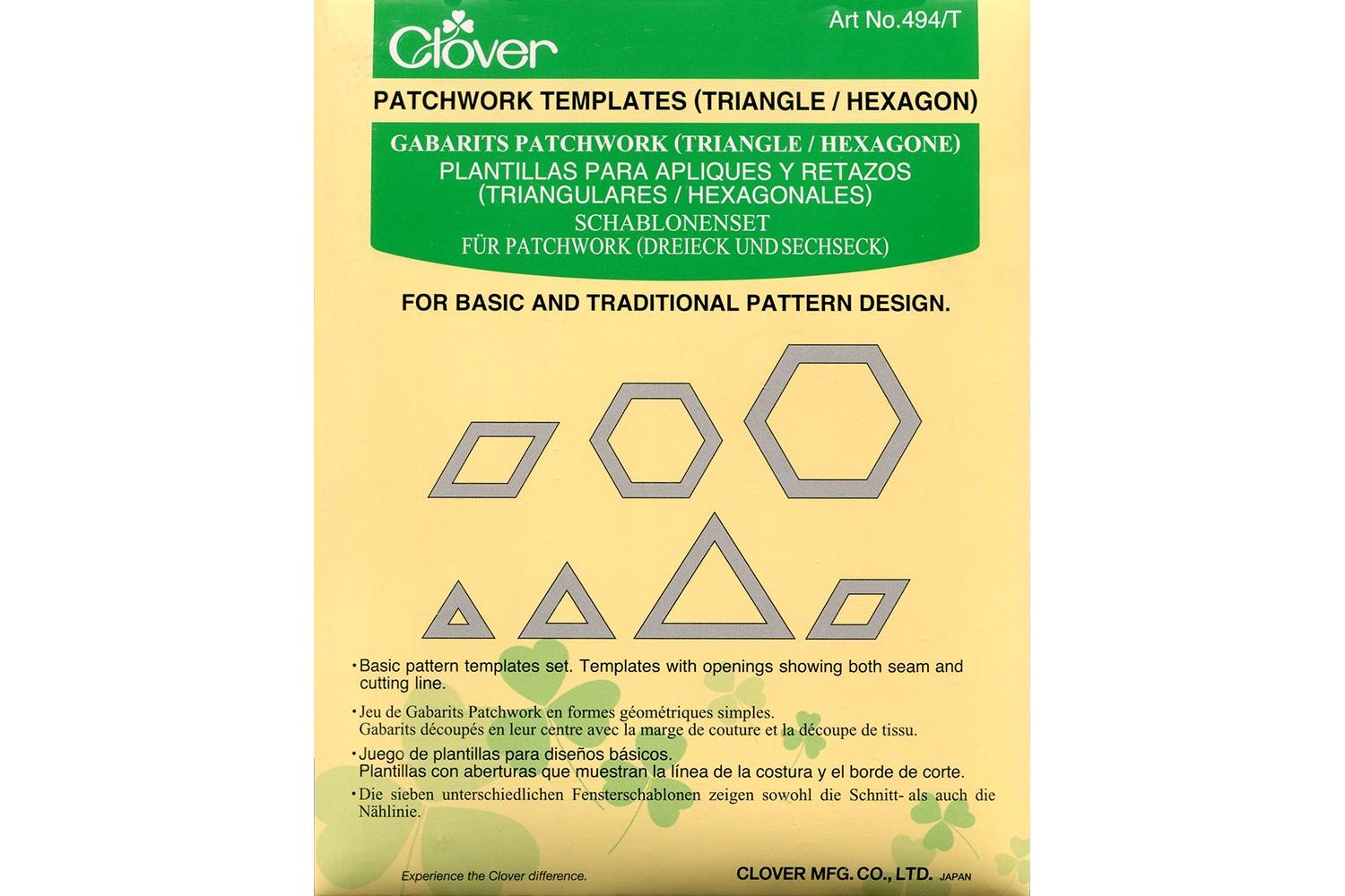 Clover Gro-cl494\t - Pwork Tplates 3 - Patchwork Templates T