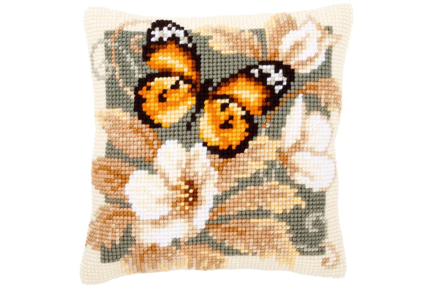 Vervaco Gro-pn-0146840 - Cushion Bo Bfly - Cross Stitch Kit 