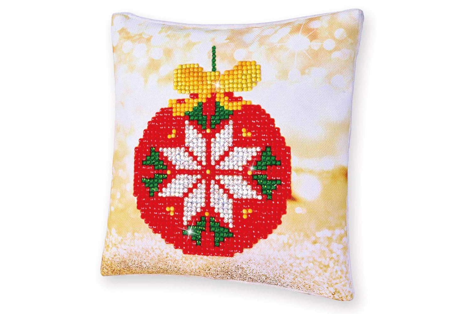Diamond Dotz Gro-ddp2.021 - Pillow Red Bauble - Diamond Pain