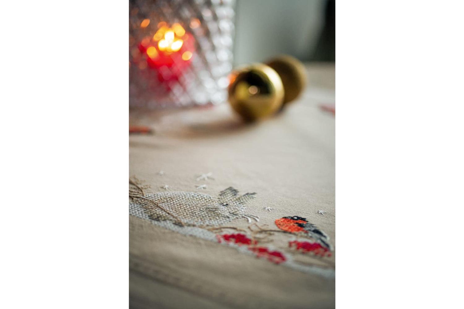 Vervaco Gro-pn-0191788 - Embroidery Kit Tablecloth Snow Hare