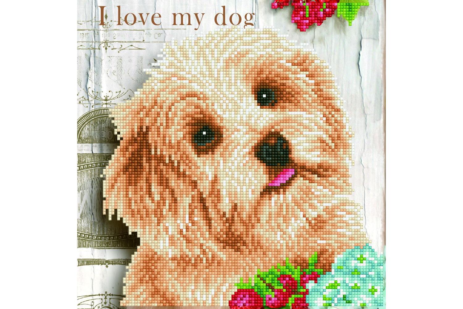 Diamond Dotz Gro-dd5.049 - I Love My Dog - Diamond Painting 