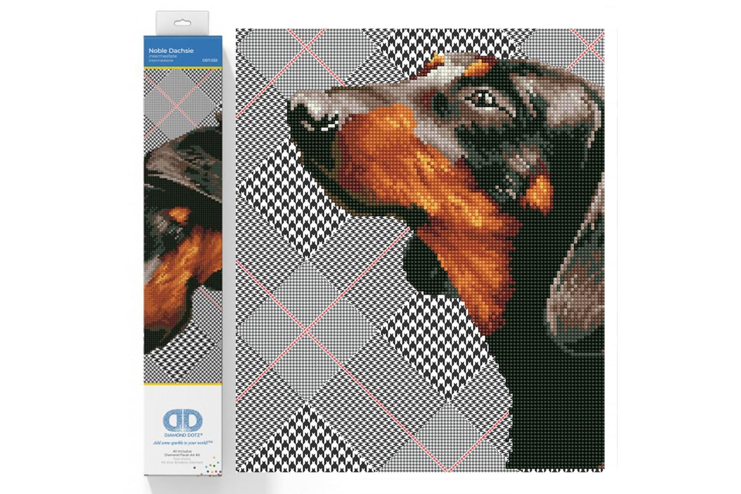 Diamond Dotz Gro-dd7.033 - Noble Dachsie - Diamond Painting 