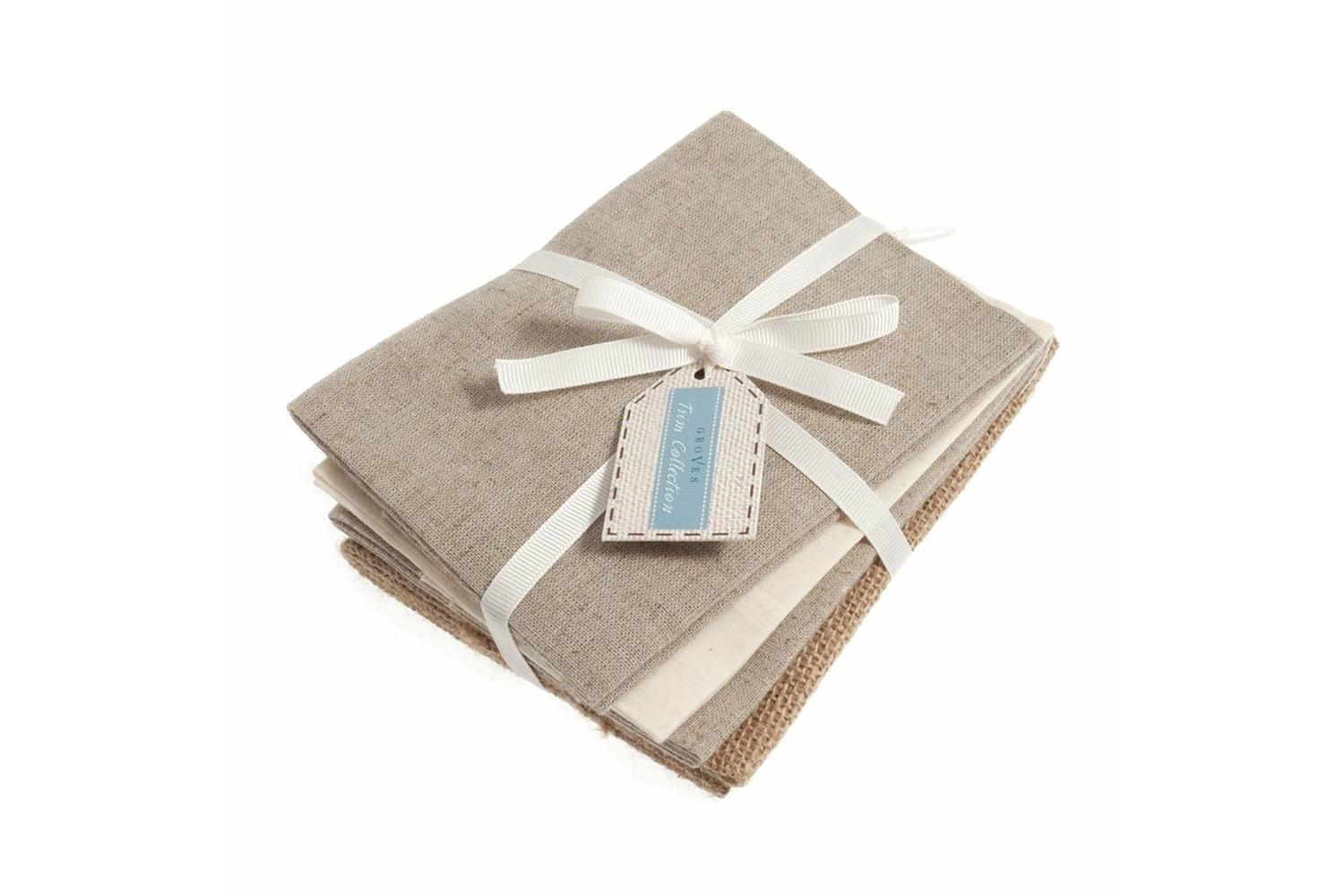 Trimits Gro-la121 - Fq Pack Natural Pk4 - Fat Quarter Pack N