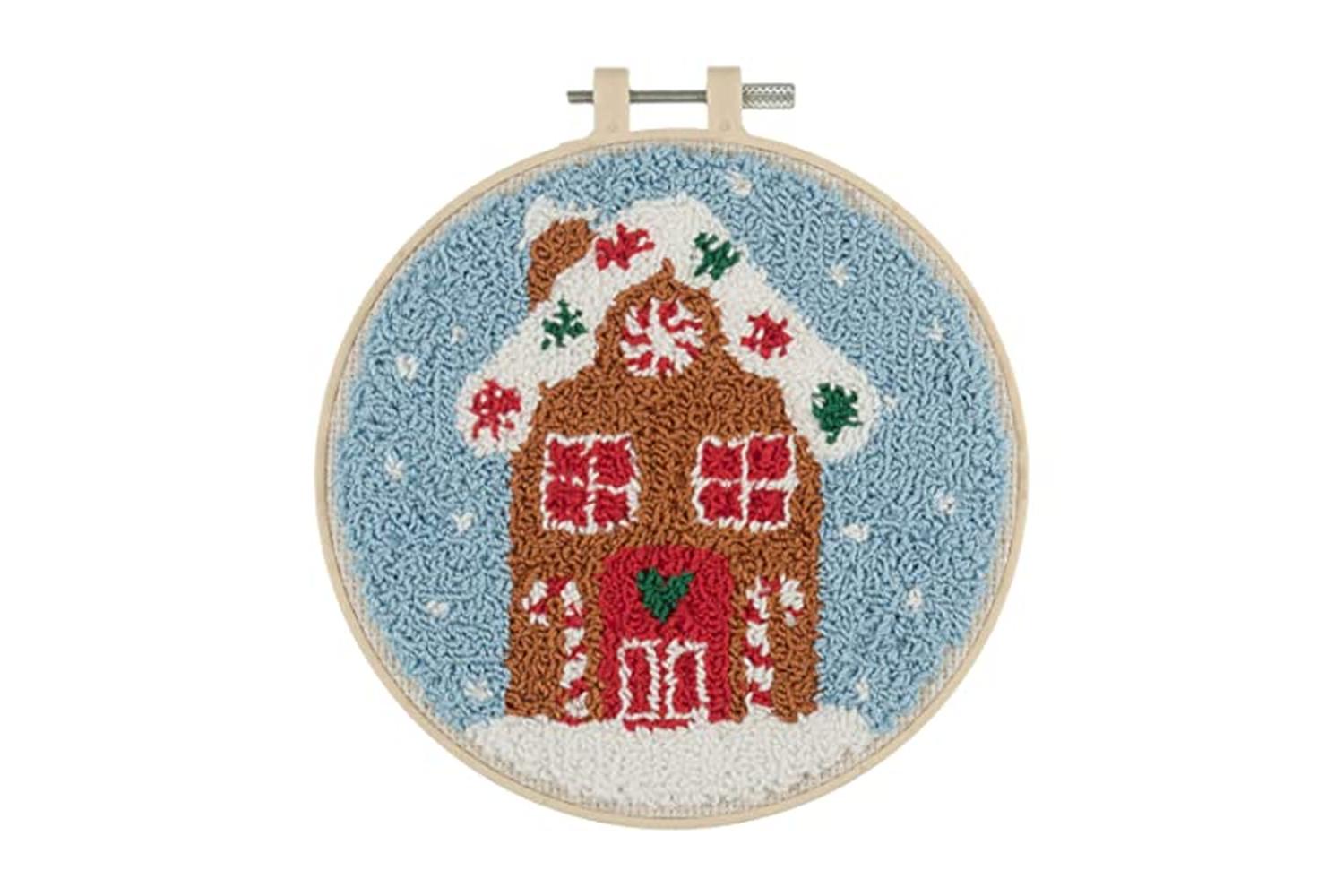 Trimits Gro-gck127 - Punch Needle Kit Floss And Hoop Christm