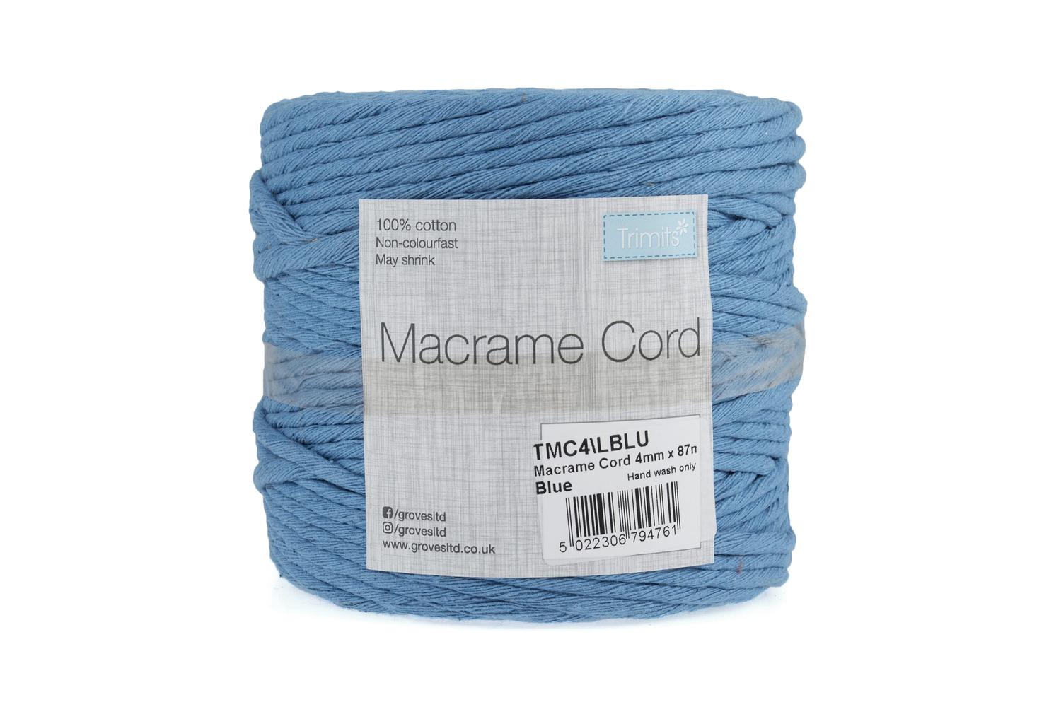 Trimits Gro-tmc4\lblu - Trim Macram Cord Cotton 87m X 4mm 05