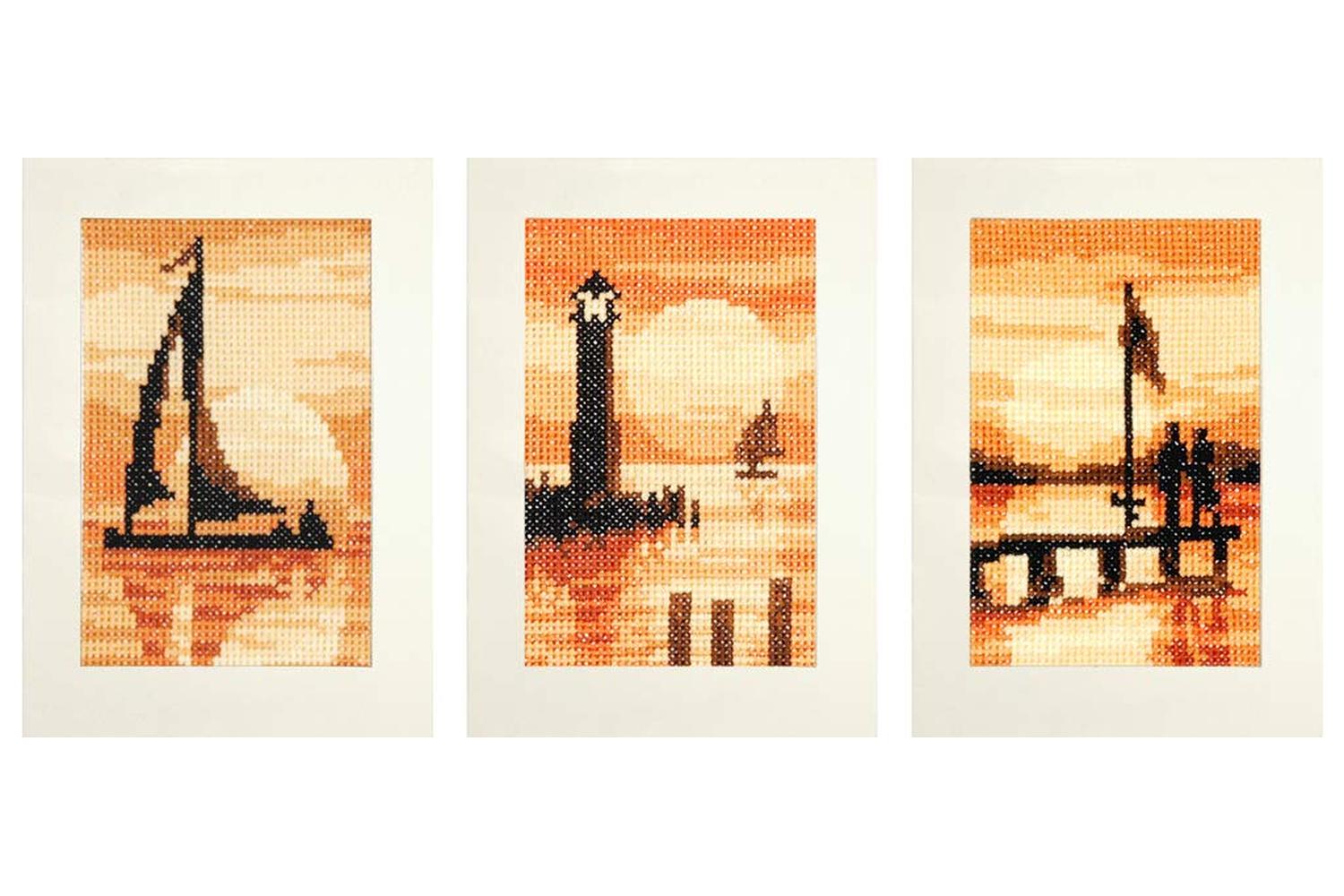 Vervaco Gro-pn-0156893 - Cards Pk3 Sunset - Counted Cross St