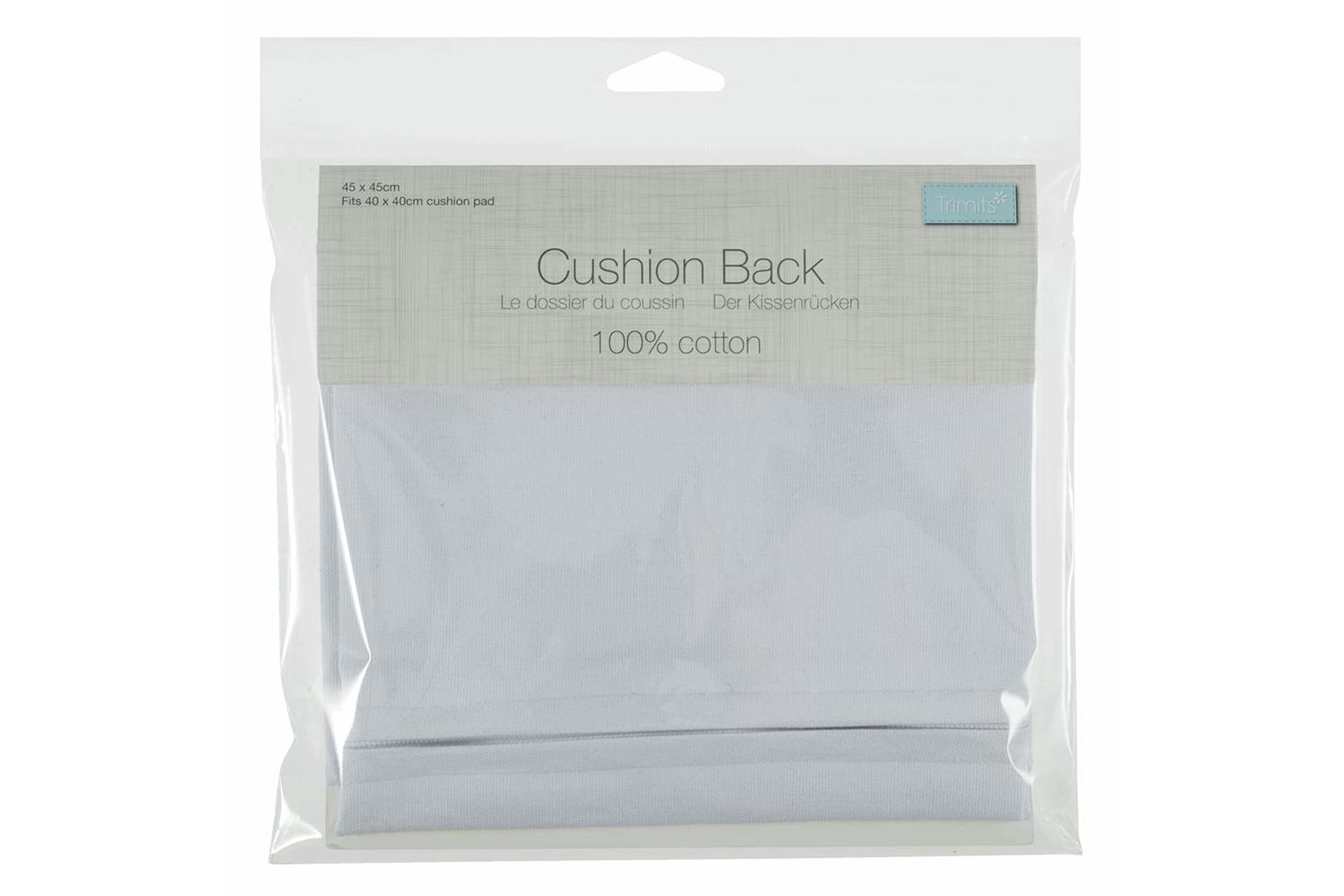 Trimits Gro-tcb4545\wht - Cushion Back With Zipper 45 X 45cm