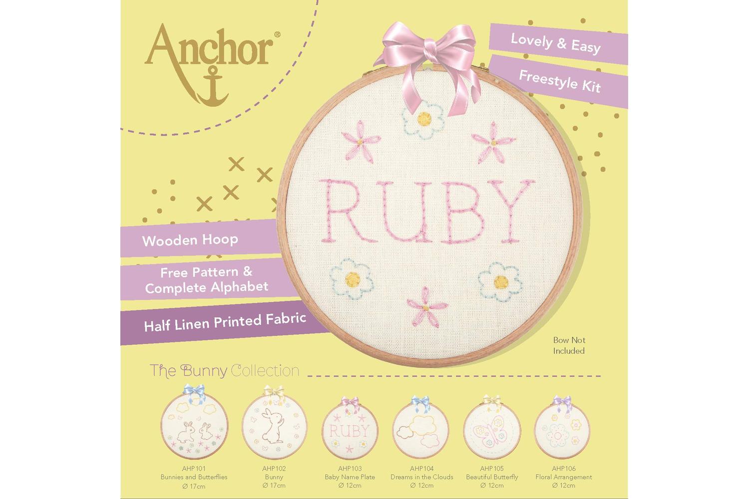 Anchor Gro-ahp103 - Baby Name Plate Kit - Embroidery Kit Wit