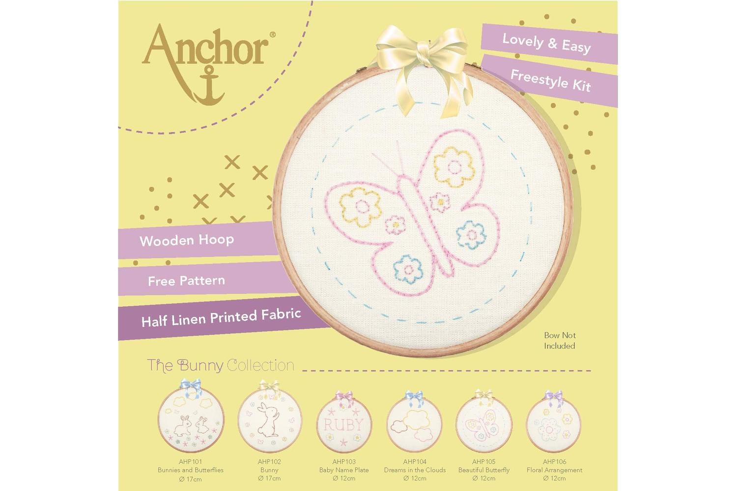 Anchor Gro-ahp105 - Beautiful Butterfly - Embroidery Kit Wit