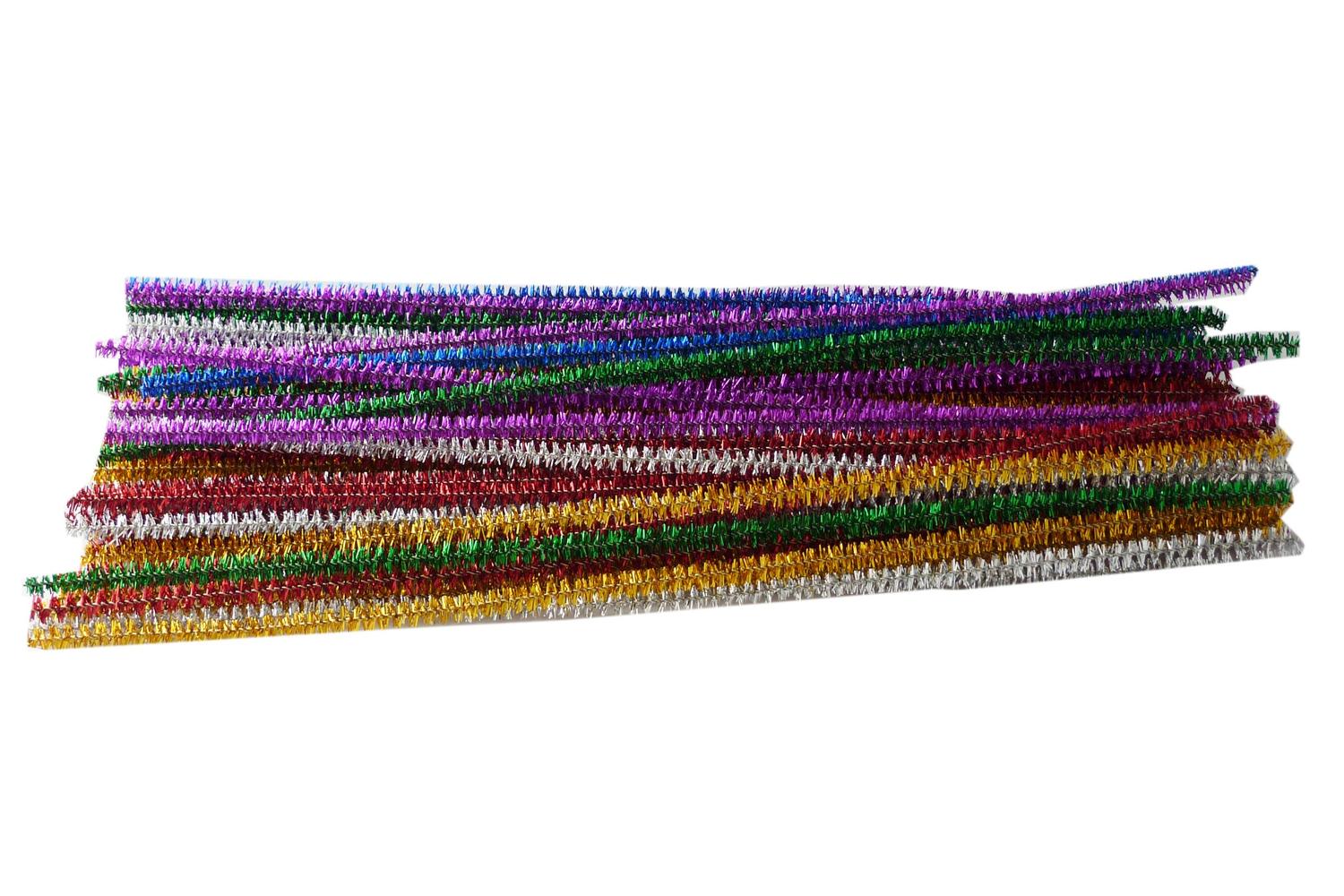 Trimits Gro-st16 - Glitter Chenilles 6mm X 30cm Assorted Col