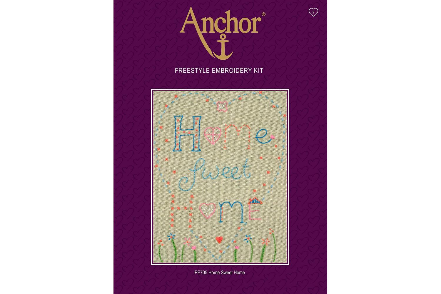 Anchor Gro-pe705 - Home Sweet Home - Embroidery Kit Starter 