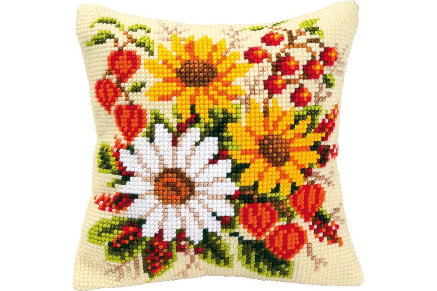 Vervaco Gro-pn-0008757 - Cushion Flower - Cross Stitch Kit C