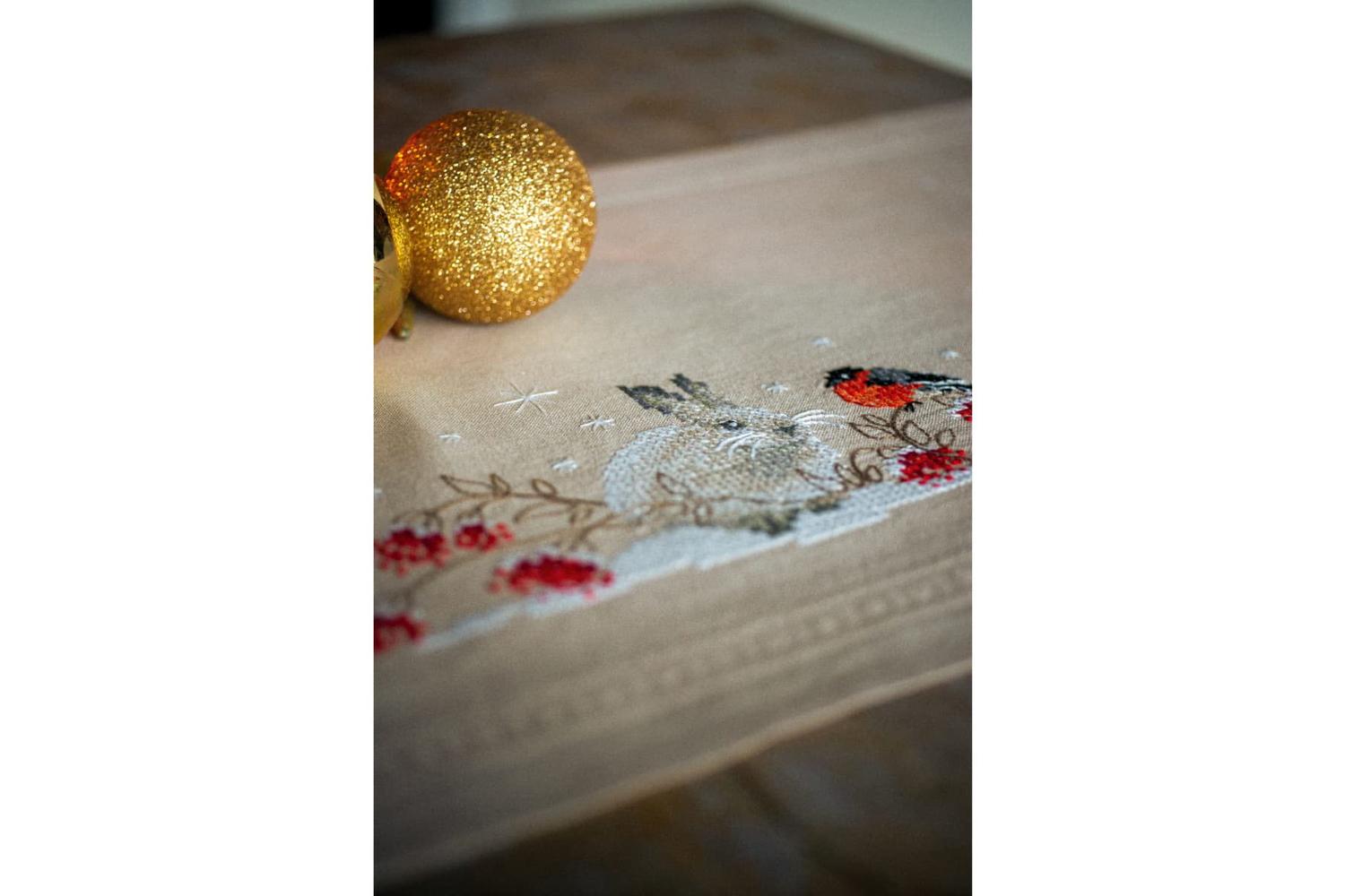 Vervaco Gro-pn-0194650 - Embroidery Kit Table Runner Snow Ha