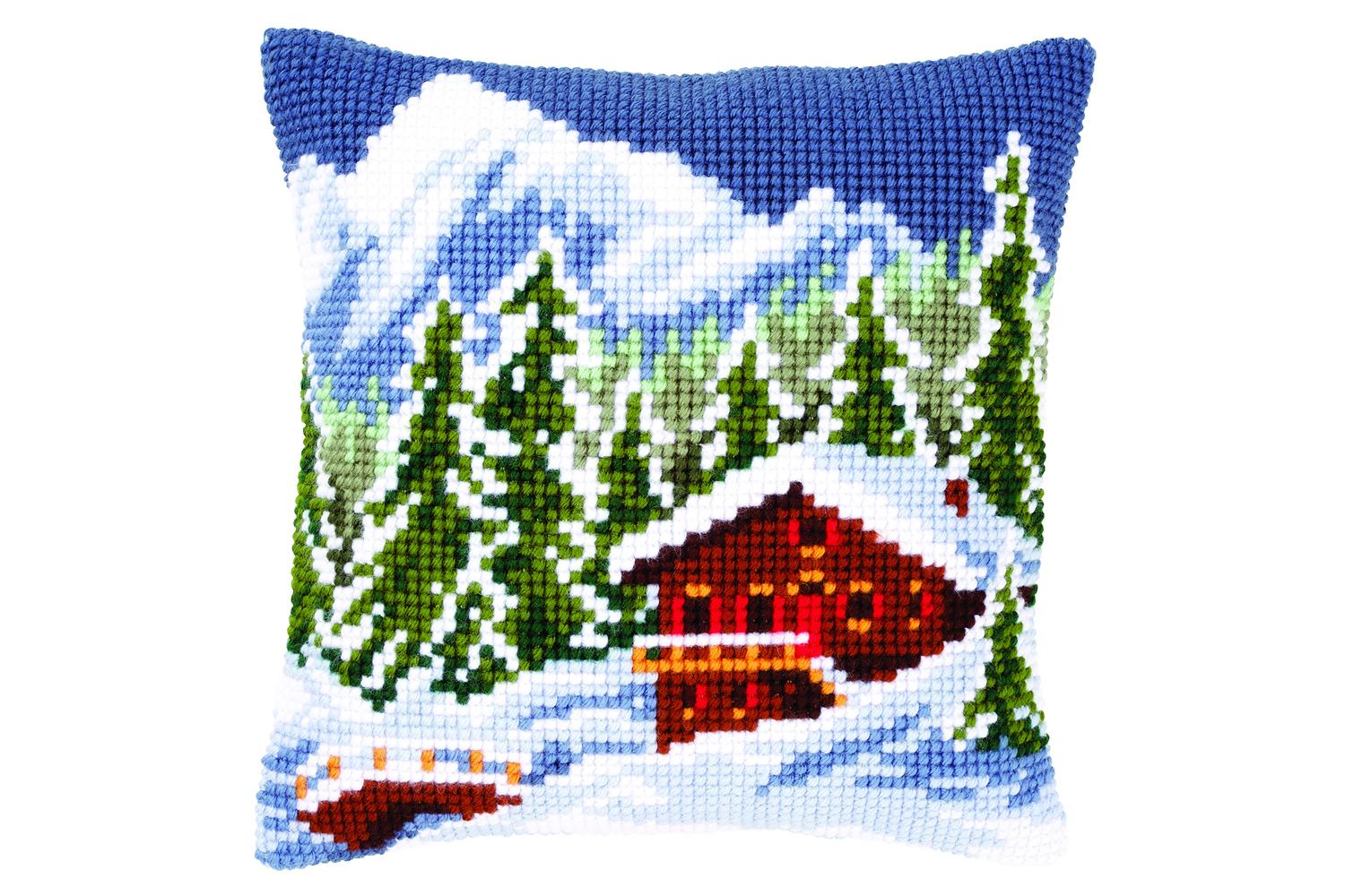 Vervaco Gro-pn-0146240 - Cushion Snow Lscape - Cross Stitch 