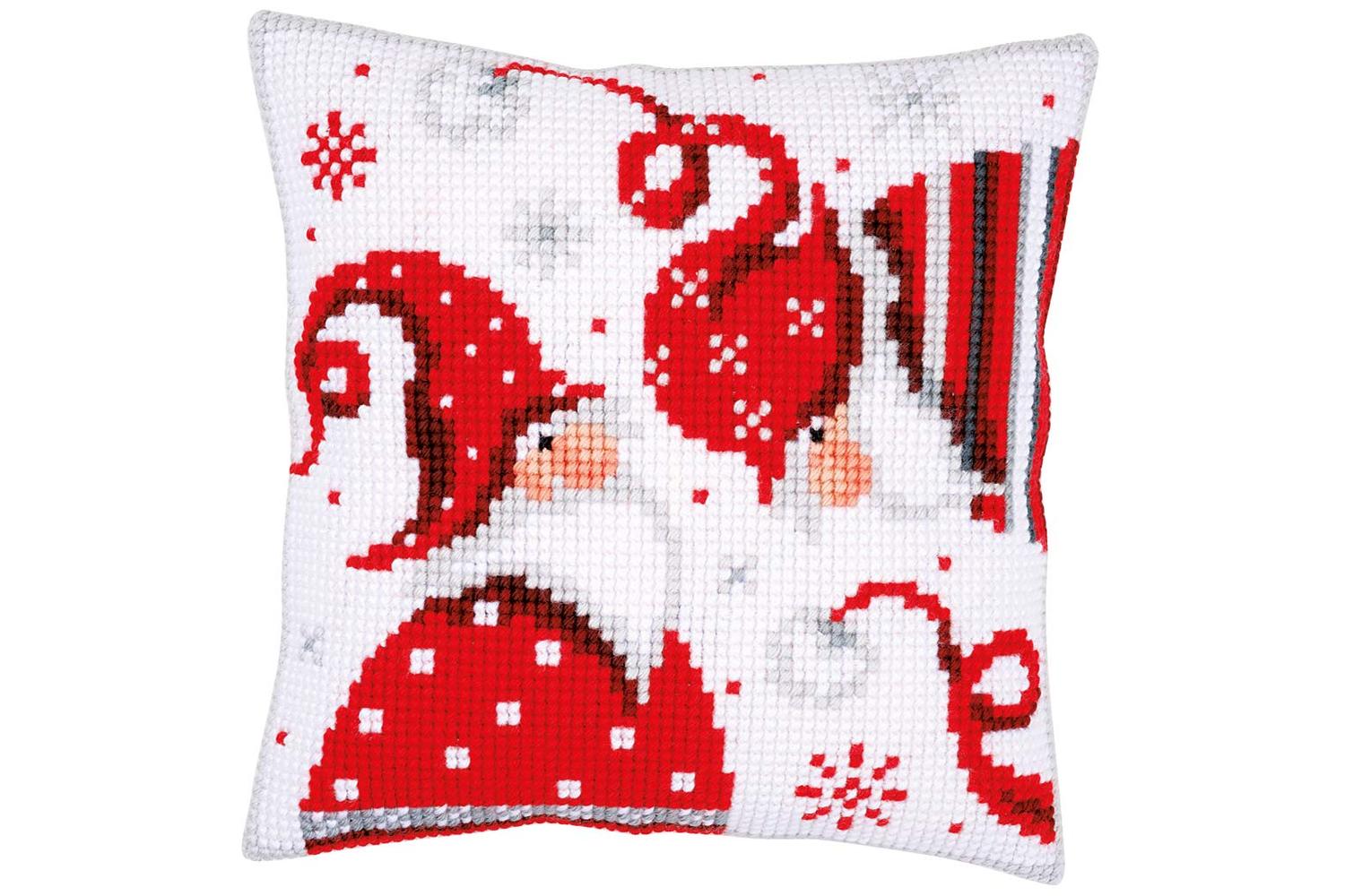 Vervaco Gro-pn-0164610 - Cushion Xmas Gnomes - Cross Stitch 