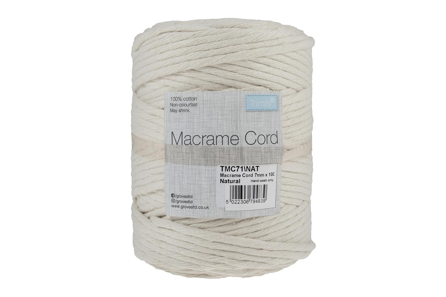 Trimits Gro-tmc71\nat - Trim Macram Cord Cotton 100m X 7mm 1