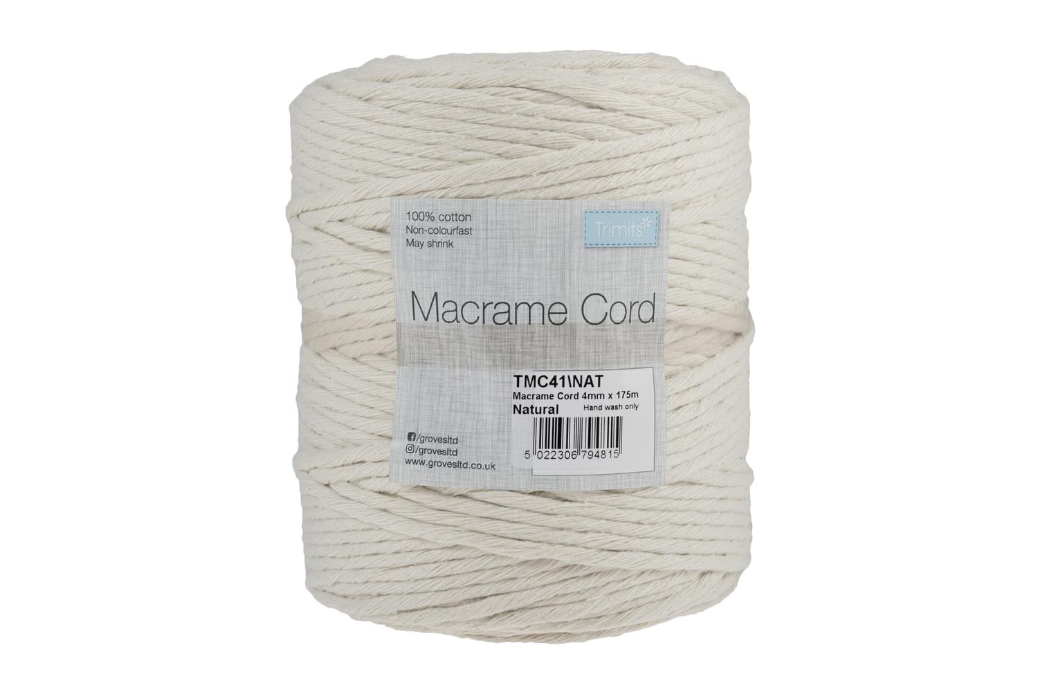 Trimits Gro-tmc41\nat - Trim Macram Cord Cotton 175m X 4mm 1