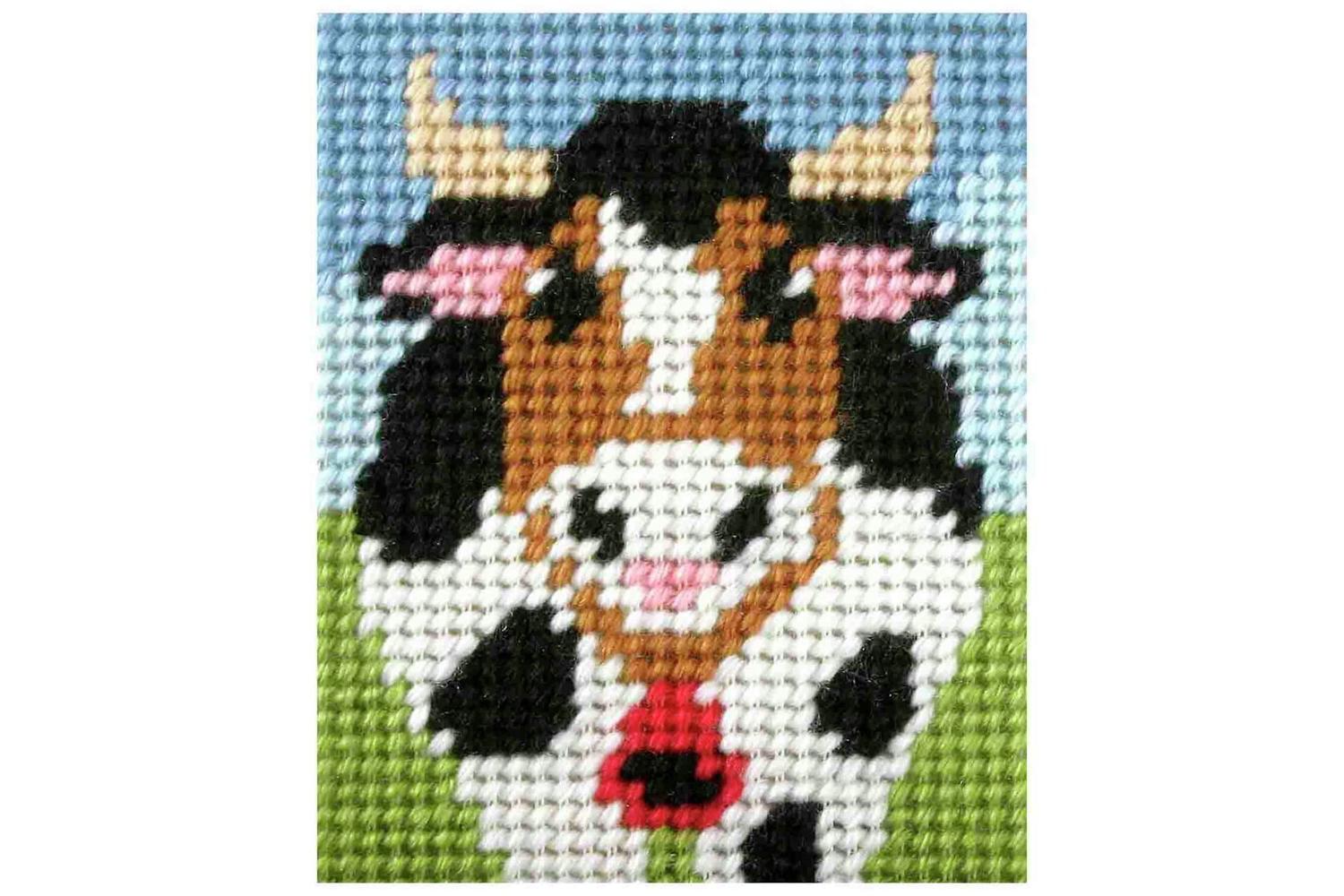 Orchidea Gro-orc.9721 - Emb Kit Alpine Cow - Needlepoint Kit