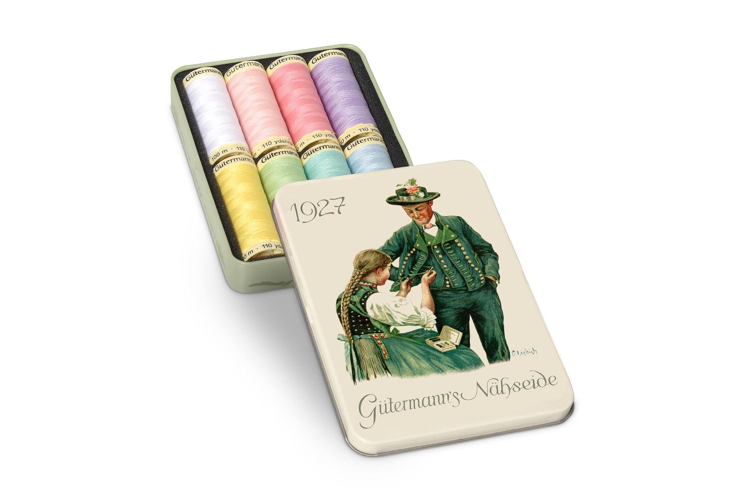 Gutermann Gro-640951 - Nbox 1927 8x100m - Thread Storage Tin