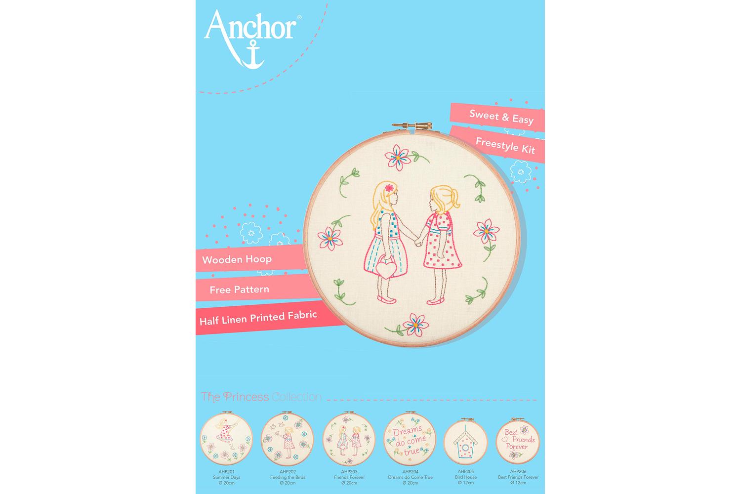 Anchor Gro-ahp203 - Friends For Ever - Embroidery Kit With H