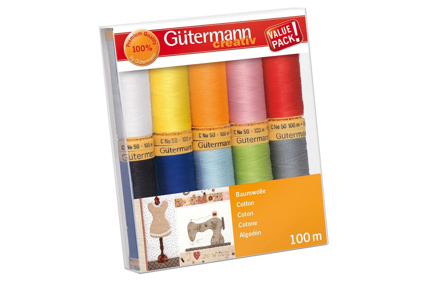 Gutermann Gro-734521\2 - Thread Set Natural Cotton C No50 10