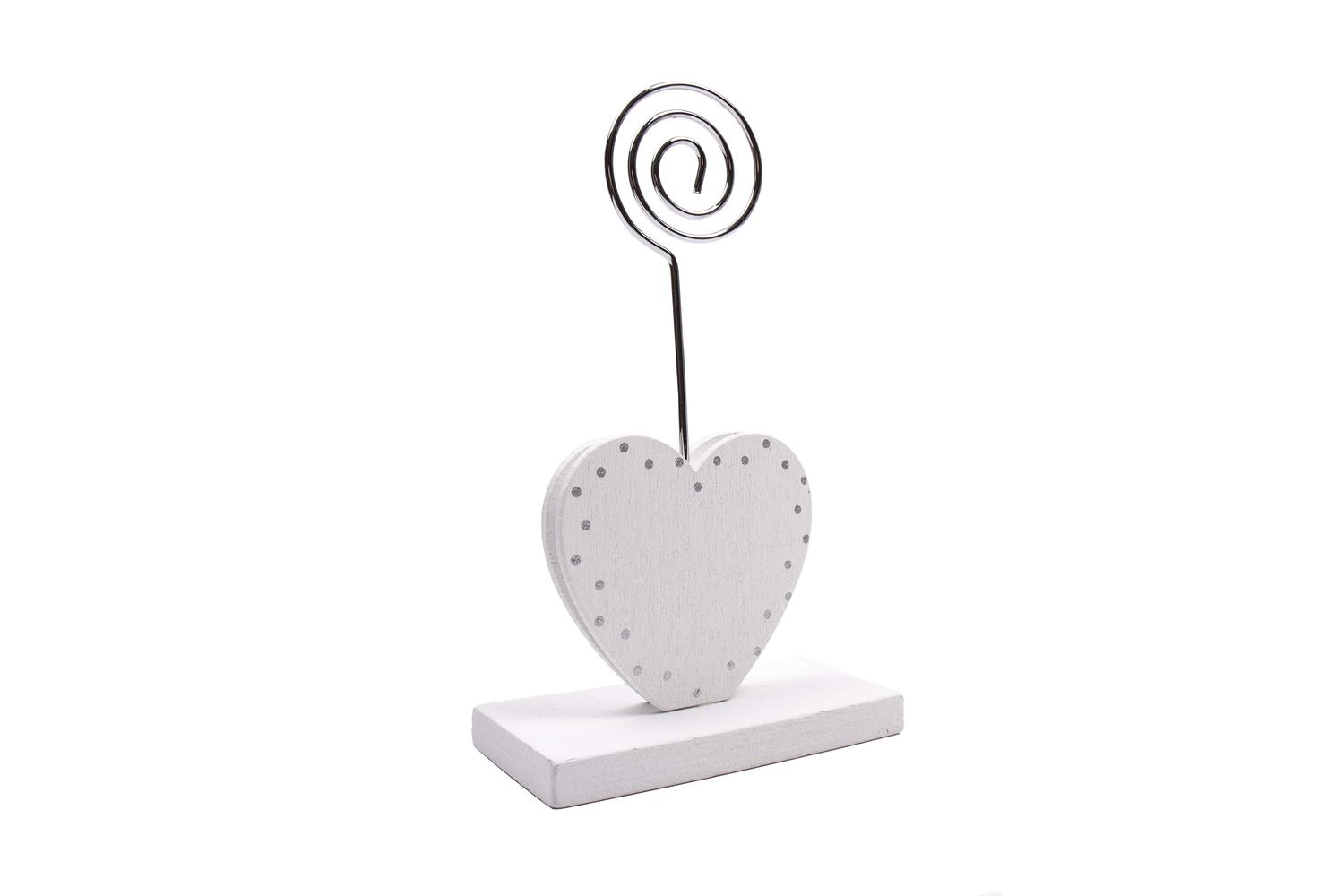 Occasions Gro-b1901wh\sl - Name Card Holder Double Heart 64 