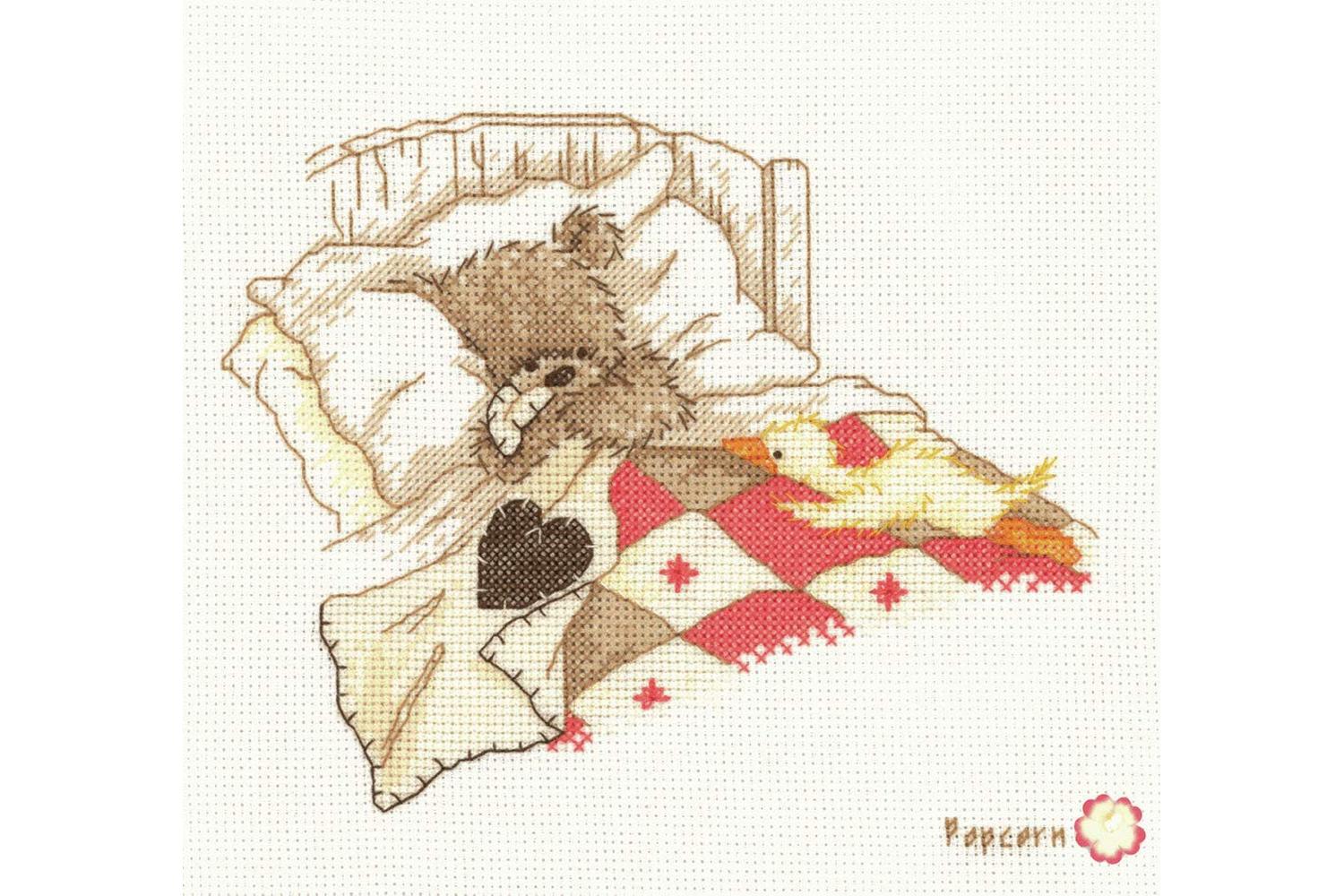 Vervaco Gro-pn-0011190 - Popcorn Cuddle Up - Counted Cross S