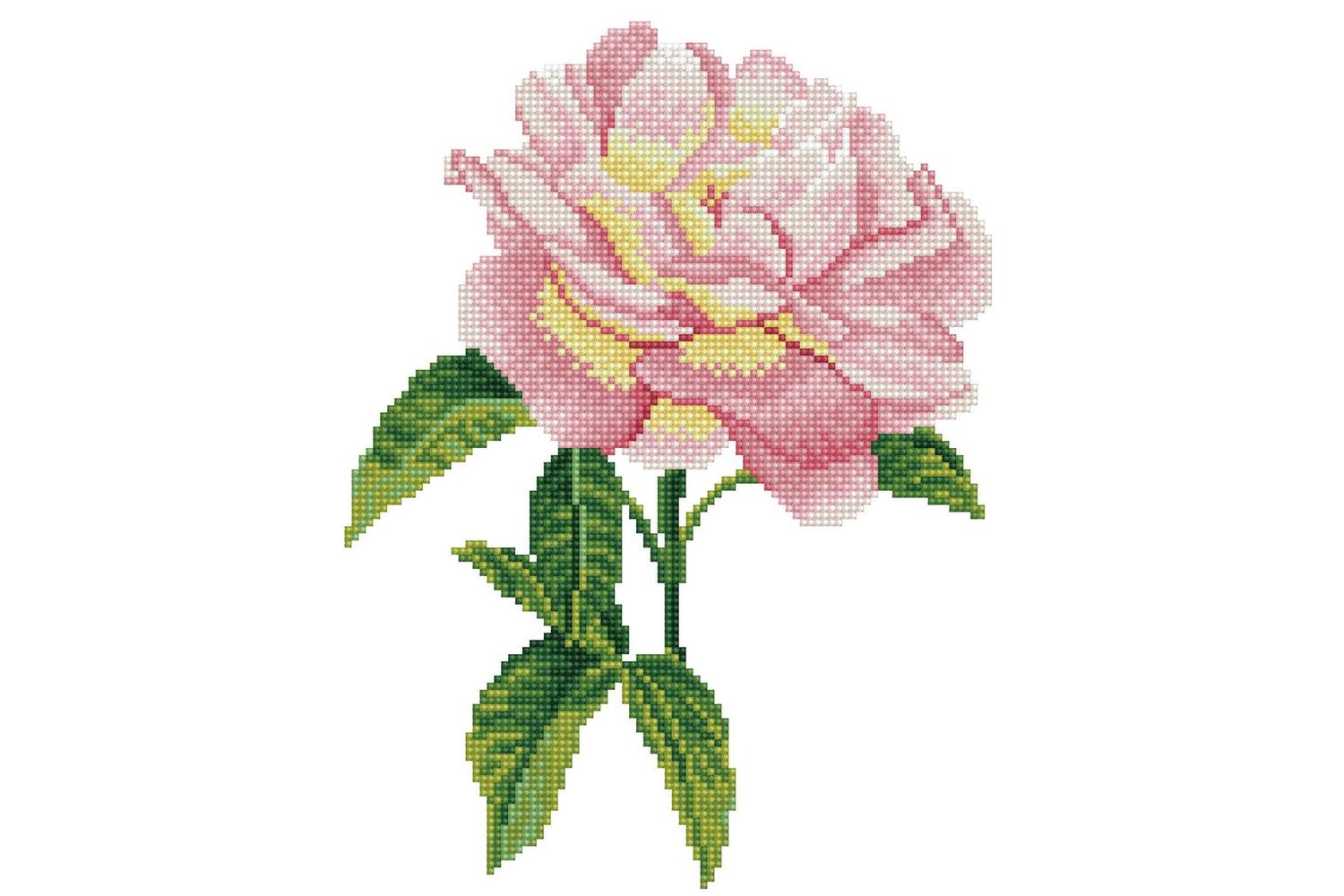 Diamond Dotz Gro-dd5.069 - Pink Rose - Diamond Painting Kit 
