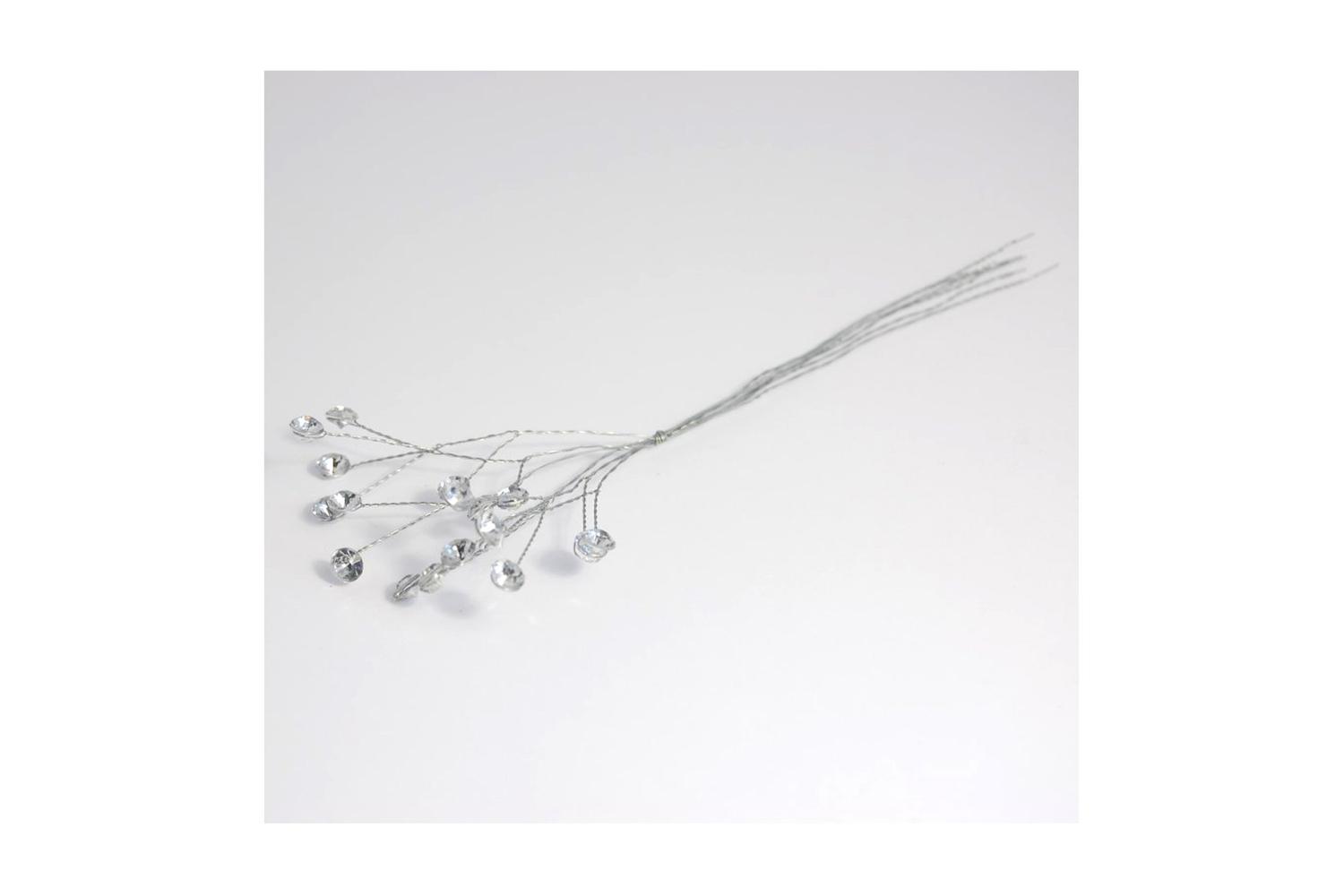 Occasions Gro-b1743cl - Pick Diamante 6mm 3 Stem 6mm Pack Of