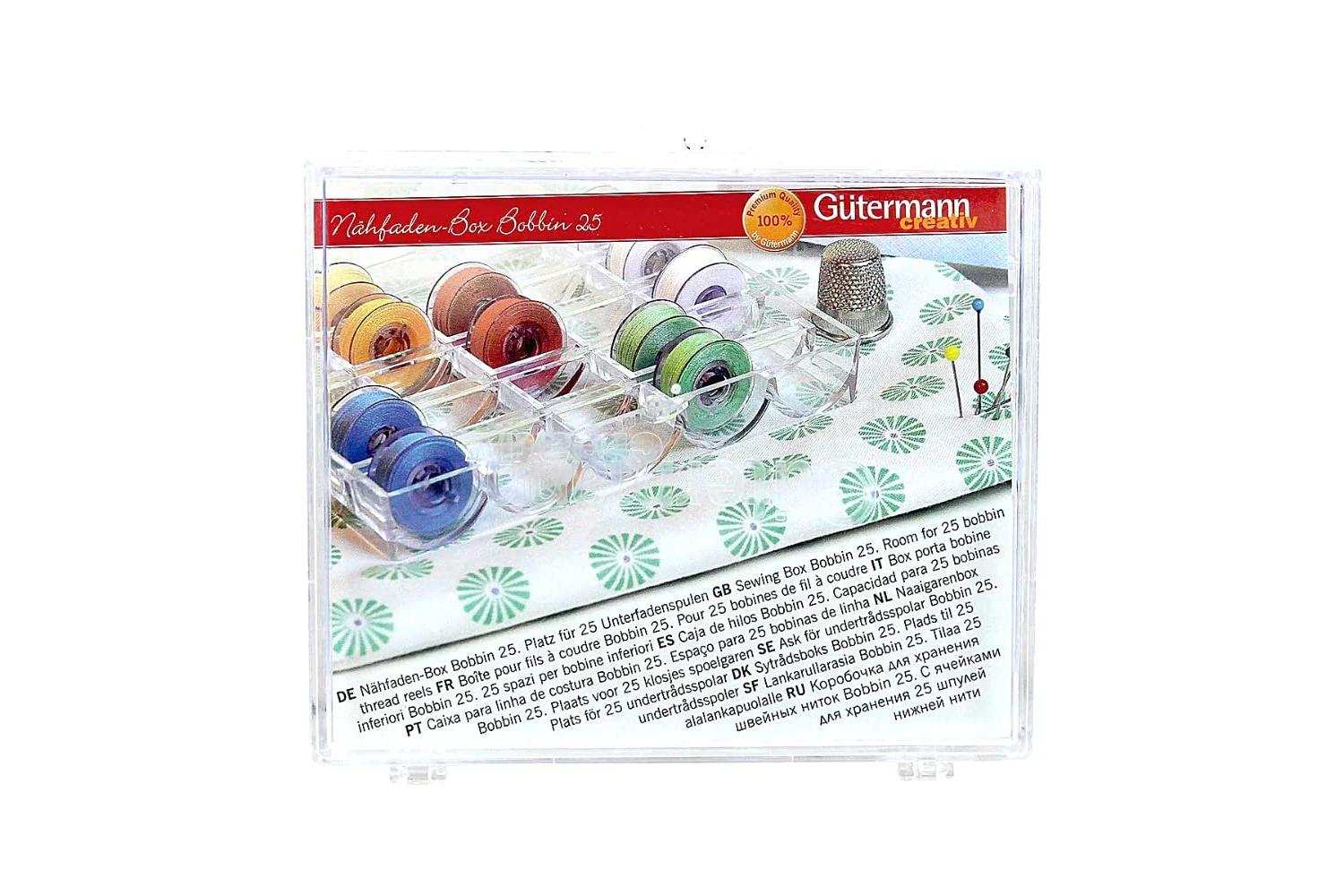 Gutermann Gro-728144 - Sew Box Bobbin 25 - Bobbin Box 25 Bob